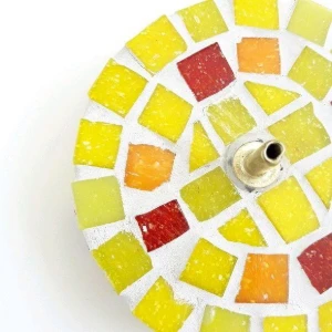 Porta Incenso Mosaico Gaudi Amarelo - Artesanato e Personalizados
