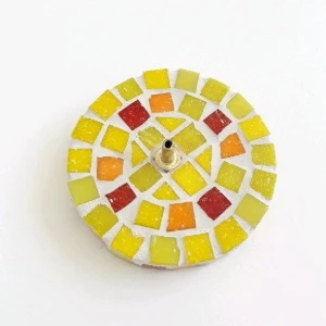 Porta Incenso Mosaico Gaudi Amarelo - Artesanato e Personalizados