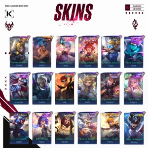 Conta Mlbb|Lv 108|Kof Karina|132 Heróis|189 Skins - Mobile Legends
