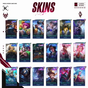 Conta Mlbb|Lv 108|Kof Karina|132 Heróis|189 Skins - Mobile Legends