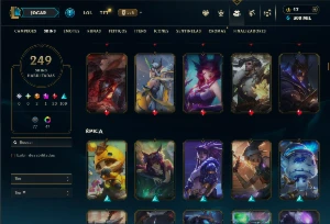 Esmeralda 1 com TODOS os Champs e 249 Skins ( JG / ADC ) - League of Legends LOL