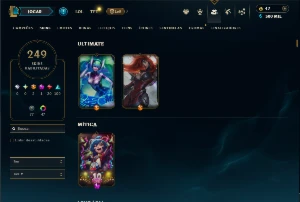 Esmeralda 1 com TODOS os Champs e 249 Skins ( JG / ADC ) - League of Legends LOL