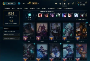 Esmeralda 1 com TODOS os Champs e 249 Skins ( JG / ADC ) - League of Legends LOL