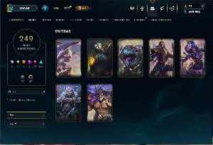 Esmeralda 1 com TODOS os Champs e 249 Skins ( JG / ADC ) - League of Legends LOL
