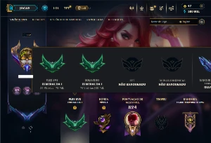Esmeralda 1 com TODOS os Champs e 249 Skins ( JG / ADC )