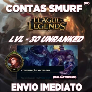 Conta Smurf League of Legends lol unranked lvl 30 + Brinde