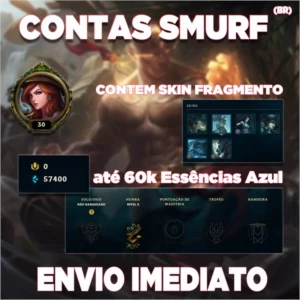 Conta Smurf League of Legends lol unranked lvl 30 + Brinde