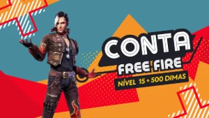 Conta free fire nível 15 + 500 dimas