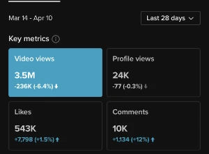 Conta TikTok +100K Seguidores - Redes Sociais
