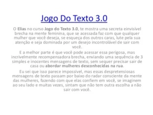 Jogo do texto 3.0 - Cursos e Treinamentos