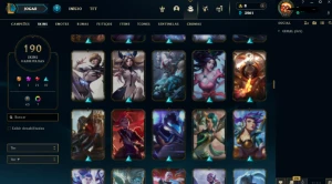 Conta League of Legends Nível 311 com 190 Skins!!! LOL