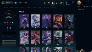 Conta League of Legends Nível 311 com 190 Skins!!! LOL