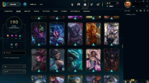 Conta League of Legends Nível 311 com 190 Skins!!!