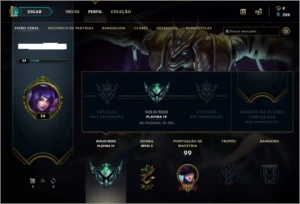 Conta lol Platina 4 - League of Legends