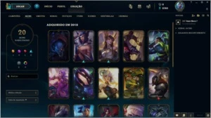 Conta de League of Legends. Prata 3, 56 campeões 20 skins LOL