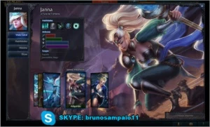 Conta Platina 4, Janna Vitoriosa, Vintage Riven Campeonato + - League of Legends LOL