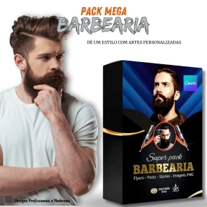 Mega Pack Barbearia - Canva - Templates Profissionais Para R - Outros