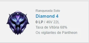 CONTA D4 68% WR NO PRECINHO - League of Legends LOL