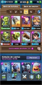 LIGA 1 4260 12 LENDARIAS 8 NV 10 lenhador nv11 - Clash Royale