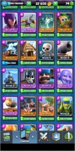LIGA 1 4260 12 LENDARIAS 8 NV 10 lenhador nv11 - Clash Royale