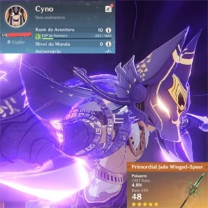 AR10 Cyno + Lança de Jade Primitiva - Genshin Impact