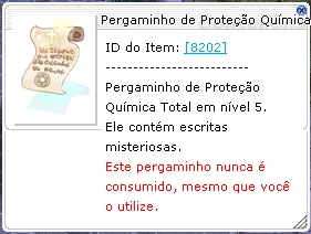 RAGNAROK 4TH - Pergaminho de Proteção Química [INFINITO] FP - Ragnarok Online