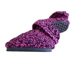 Pantufa de Lã Infantil Pink Mescla 18 - Artesanato e Personalizados
