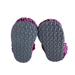Pantufa de Lã Infantil Pink Mescla 18 - Artesanato e Personalizados