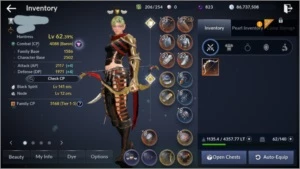 CONTA BDM SERVER KAIA / HUNTRESS LV 62 4088 CP - Black Desert