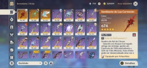 Conta Genshin Ar 56 Arlechinno+Bis, Skirk, Escoffier, Furina - Genshin Impact