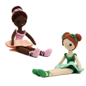 Kit duas bailarinas em amigurumi - Artesanato e Personalizados