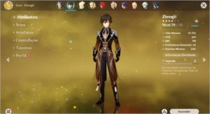 AR 43 Xiao + Lança jade, Zhongli, Diluc e Mona - Genshin Impact