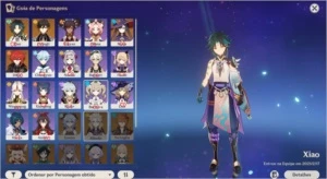 AR 43 Xiao + Lança jade, Zhongli, Diluc e Mona - Genshin Impact