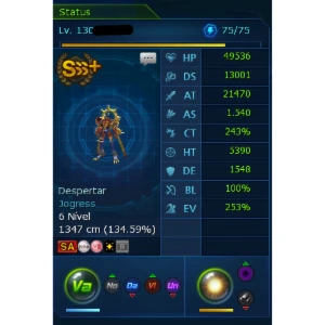 Conta LADMO - Omegamon - Full Acessórios - OT roxo - 2 SSS+ - Digimon Masters Online