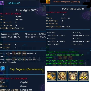 Conta LADMO - Omegamon - Full Acessórios - OT roxo - 2 SSS+ - Digimon Masters Online