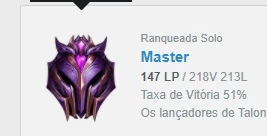conta mestre - League of Legends LOL