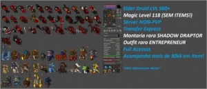 ELDER DRUID COM ML 118 NON-PVP - Tibia