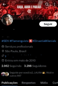 Conta twitter antiga 2010 com engajamento 3300 mil seguidore