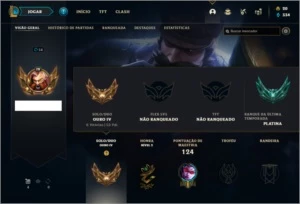 Conta ouro 4 com 17 Skins e 48 Champs - League of Legends LOL
