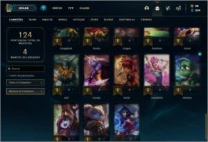 Conta ouro 4 com 17 Skins e 48 Champs - League of Legends LOL