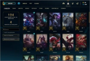 Conta ouro 4 com 17 Skins e 48 Champs - League of Legends LOL