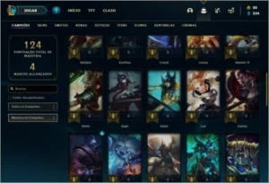 Conta ouro 4 com 17 Skins e 48 Champs - League of Legends LOL