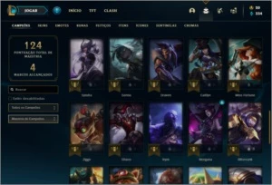Conta ouro 4 com 17 Skins e 48 Champs - League of Legends LOL