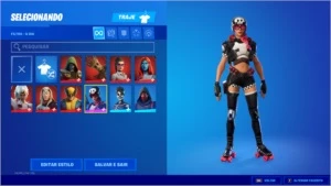 CONTA FORTNITE PASSE MARVEL-SKIN DA PATINADORA