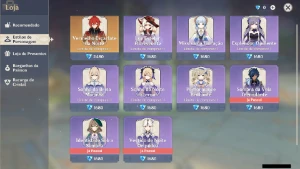 GENSHIN IMPACT - AR57 , 15T5, 13 Personagens T5 e 2 Armas T5