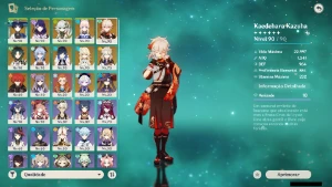 GENSHIN IMPACT - AR57 , 15T5, 13 Personagens T5 e 2 Armas T5