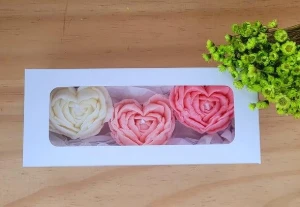 Kit 3 Velas Aromáticas Rosa Gaia 40g - Artesanato e Personalizados