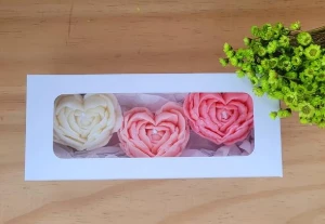 Kit 3 Velas Aromáticas Rosa Gaia 40g - Artesanato e Personalizados