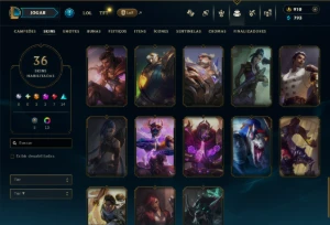 Esmeralda 2 com 85 Champs e 36 Skins +1 Prestigio - League of Legends LOL