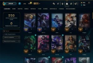 Esmeralda 2 com 85 Champs e 36 Skins +1 Prestigio - League of Legends LOL